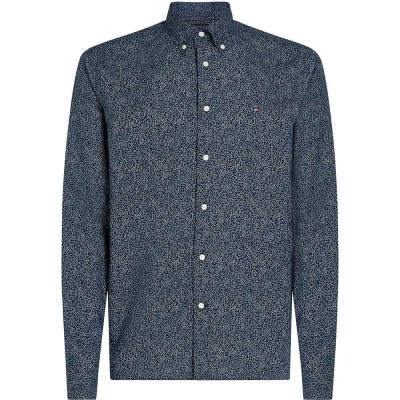 риза,с,дълъг,ръкав,мъжки,ризи,tommy,hilfiger,flex,poplin,liner,floral,rf,long,sleeve,shirt,blue