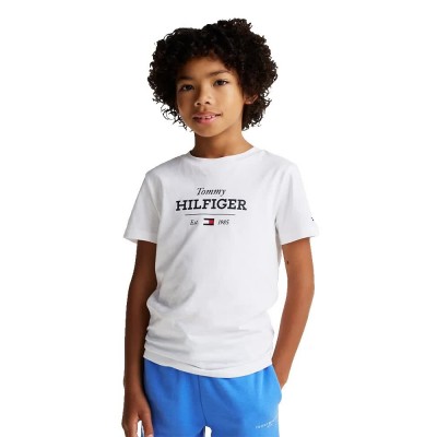 тениска,детски,тениски,tommy,hilfiger,monotype,1985,regular,fit,short,sleeve,t,shirt,white,(white)