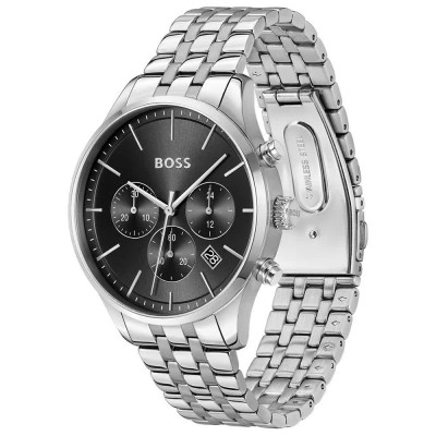 часовник,часовници,boss,avery,42,mm,watch,silver,black,mineral,(silver)