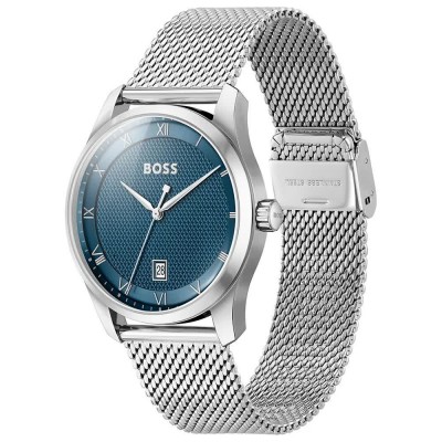 часовник,часовници,boss,principle,41,mm,watch,silver,blue,mineral,(silver)