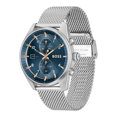 часовник,часовници,boss,skytraveller,44,mm,watch,silver,blue,mineral,(silver)