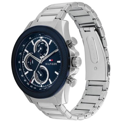 часовник,часовници,tommy,hilfiger,clark,46,mm,watch,blue,(silver)