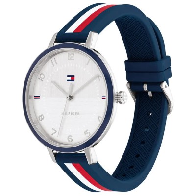 часовник,часовници,tommy,hilfiger,florence,38,mm,watch,silver,blue,white,red,(blue)