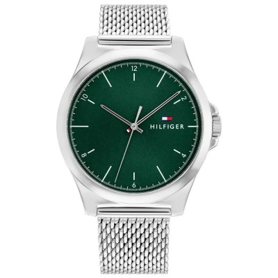 часовник,часовници,tommy,hilfiger,norris,42,mm,watch,green,(silver)