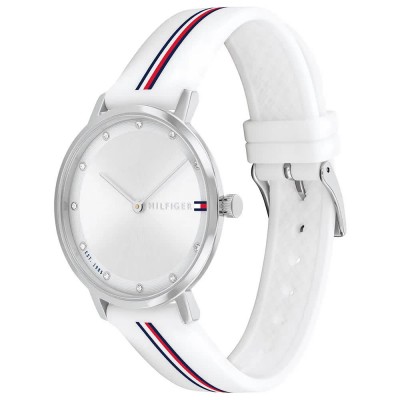 часовник,часовници,tommy,hilfiger,pippa,le,34,mm,woman,watch,white,(white,silver,white,silicone,tricolor,stripes)