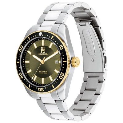 часовник,часовници,tommy,hilfiger,th85,automatic,40,mm,watch,silver,(green)