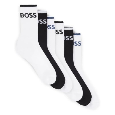 чорапи,мъжки,чорапи,boss,stripcc,10257762,socks,6,pairs,open,miscellaneous,(white,black)