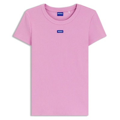 тениска,дамски,тениски,hugo,easy,10257055,blue,short,sleeve,t,shirt,pink,(light,pastel,pink)