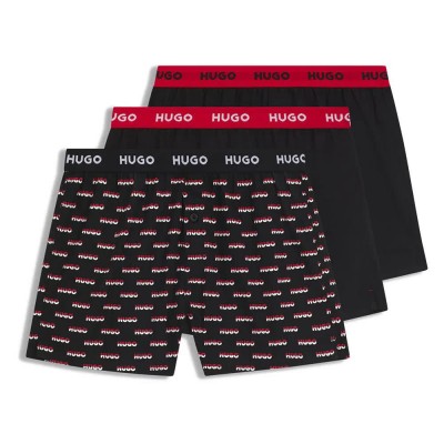 боксерки,мъжко,бельо,hugo,woven,boxers,3,units,black,(open,miscellaneous)