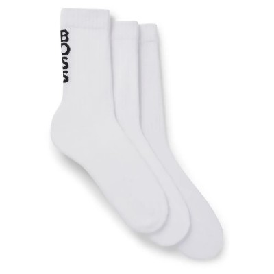 чорапи,мъжки,чорапи,boss,logo,vi,bambo,socks,3,pairs,open,miscellaneous,(white)
