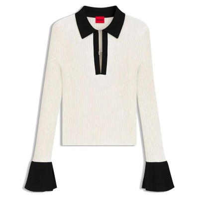 блуза,дамски,пуловери,дамски,плетени,дрехи,hugo,sharro,sweater,open,white,(white)