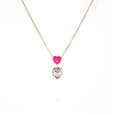 бижутерия,chiara,ferragni,j19awd01,necklace,pink,(golden)