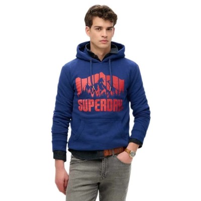 суичър,мъжки,пуловери,superdry,mountain,rainbow,hoodie,blue,(supermarine,navy)