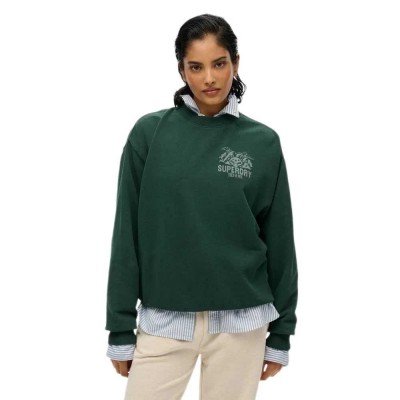 блуза,дамски,блузи,superdry,outdoor,mono,loos,fit,sweatshirt,enamel,green,(green)