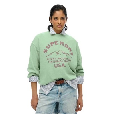 блуза,дамски,блузи,superdry,outdoor,mono,loos,fit,sweatshirt,green,(soft,green)