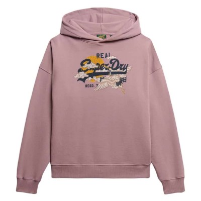 суичър,дамски,блузи,superdry,vl,tokyo,relaxed,fit,hoodie,pink