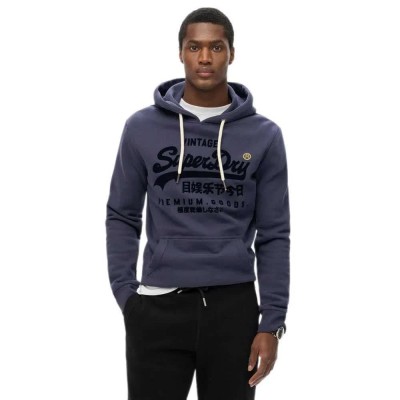 суичър,мъжки,пуловери,superdry,vl,tonal,relaxed,fit,hoodie,blue