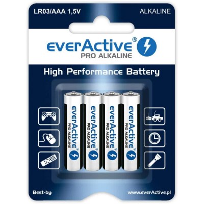 батерии,everactive,pro,alkaline,lr6,aa,alkaline,battery,4,units,grey,(clear)