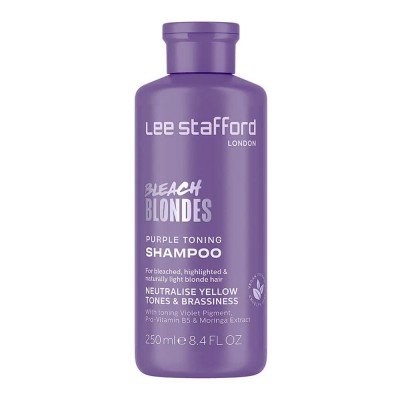 хигиена,коса,lee,stafford,bleach,blondes,purple,toning,shampoo,250ml,white,(purple)