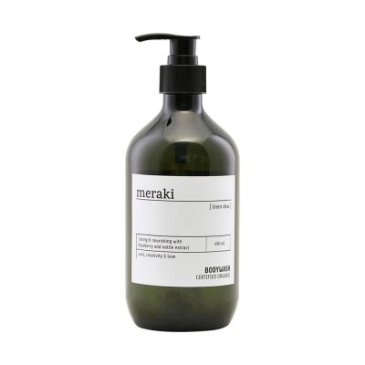 хигиена,тяло,meraki,body,wash,linen,dew,bath,gel,490,ml,clear,(white)