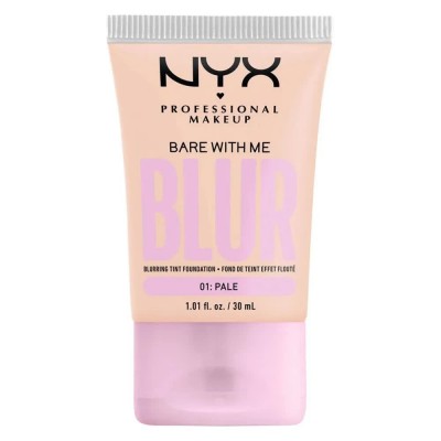 ексфолианти,nyx,professional,makeup,bare,with,me,blur,tint,01,pale,foundation,brown