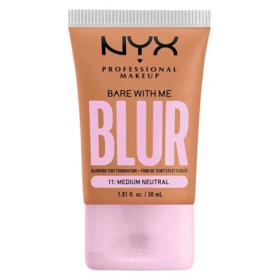 ексфолианти,nyx,professional,makeup,bare,with,me,blur,tint,11,medium,neutral,foundation,brown