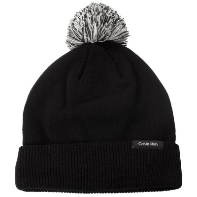 шапка,всички,шапки,calvin,klein,golf,linden,bobble,beanie,black,(black)