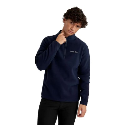 поларена,блуза,мъжки,пуловери,calvin,klein,golf,thompson,half,zip,fleece,sweatshirt,navy,(blue)