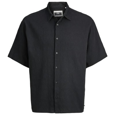 риза,с,къс,ръкав,мъжки,ризи,jack,&,jones,athletico,cringle,plus,size,short,sleeve,shirt,black