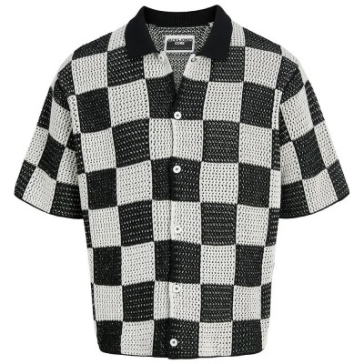 блуза,мъжки,пуловери,jack,&,jones,athletico,crochet,short,sleeve,sweater,black,cloud,dancer,(black,grey)