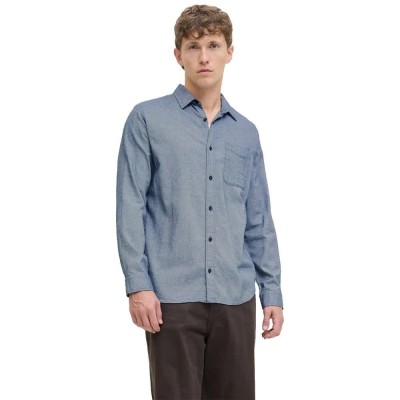 риза,с,дълъг,ръкав,мъжки,ризи,jack,&,jones,classic,long,sleeve,shirt,faded,denim,(blue)