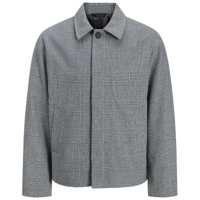 палто,мъжки,якета,jack,&,jones,harris,short,coat,grey,(light,grey,melange,check)