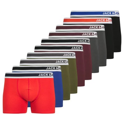 боксерки,мъжко,бельо,jack,&,jones,jimmy,solid,boxers,10,units,multicolor