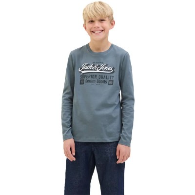 тениска,детски,тениски,jack,&,jones,logo,2,col,long,sleeve,t,shirt,stormy,weather,(grey)