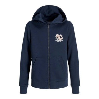 блуза,детски,блузи,jack,&,jones,logo,2col,mni,full,zip,sweatshirt,sky,captain,(blue)