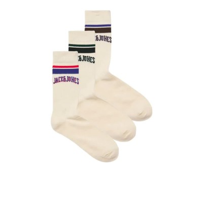 чорапи,мъжки,чорапи,jack,&,jones,mateo,tennis,socks,3,pairs,white,(buttercream,buttercream,buttercream)