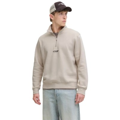 блуза,мъжки,пуловери,jack,&,jones,soho,quarter,full,zip,sweatshirt,moonbeam,(beige)