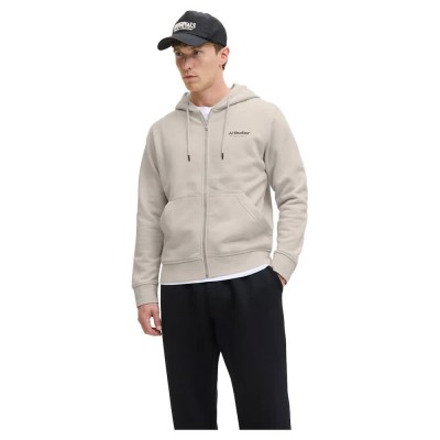 блуза,мъжки,пуловери,jack,&,jones,soho,full,zip,sweatshirt,moonbeam,(beige)