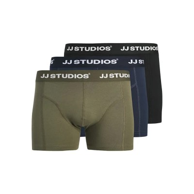 боксерки,мъжко,бельо,jack,&,jones,soho,solid,boxers,3,units,multicolor,(navy,blazer,dusty,olive,black)