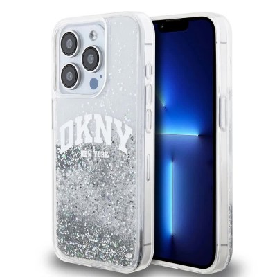 други,аксесоари,dkny,liquid,glitter,arch,logo,iphone,14,pro,phone,case,clear,(transparent)