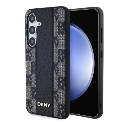 други,аксесоари,dkny,pu,leather,checkered,pattern,magsafe,samsung,galaxy,s24,phone,case,black,(black)