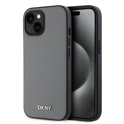 други,аксесоари,dkny,pu,leather,metal,logo,magsafe,iphone,13,phone,case,grey,(silver)