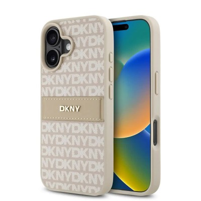 други,аксесоари,dkny,pu,leather,repeat,pattern,tonal,stripe,iphone,16,plus,phone,case,pink,(pink)