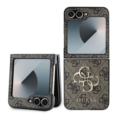 други,аксесоари,guess,pu,4g,metal,logo,samsung,galaxy,z,flip,6,phone,case,brown,(brown)
