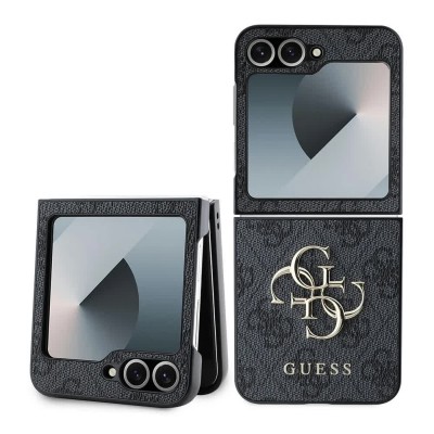 други,аксесоари,guess,pu,4g,metal,logo,samsung,galaxy,z,flip,6,phone,case,grey,(grey)