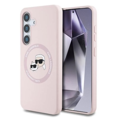 други,аксесоари,karl,lagerfeld,liquid,silicone,k&ch,heads,magsafe,samsung,galaxy,s25+,phone,case,pink,(pink)