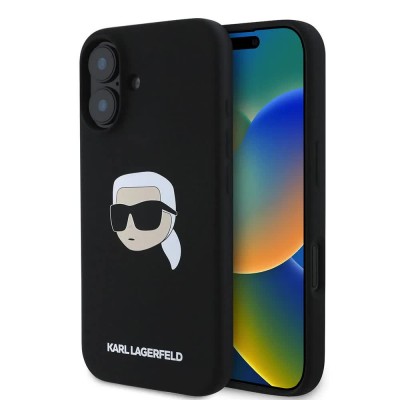 други,аксесоари,karl,lagerfeld,liquid,silicone,karl,head,magsafe,iphone,16,phone,case,black,(black)