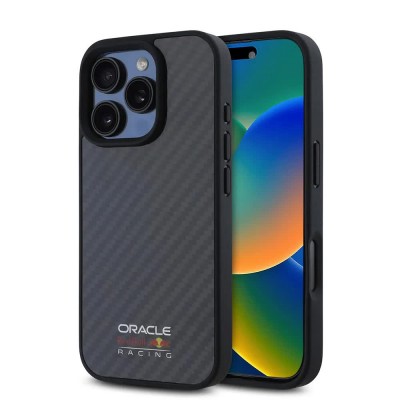 други,аксесоари,red,bull,racing,carbon,shiny,logo,magsafe,iphone,16,pro,max,phone,case,black,(black)