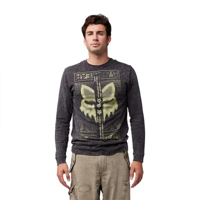 тениска,мъжки,тениски,fox,throttle,prem,long,sleeve,t,shirt,black,(black)