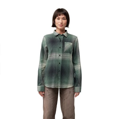 риза,с,дълъг,ръкав,дамски,блузи,дамски,ризи,fox,traildust,flannel,long,sleeve,shirt,heather,green,(green)